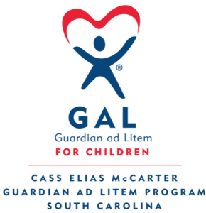 Text reads:
GAL
Guardian ad Litem
FOR CHILDREN
CASS ELIAS McCARTER
GUARDIAN AD LITEM PROGRAM
South Carolina